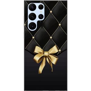 Samsung Galaxy S22 Ultra 5G Transparent Mobilskal Elegant Rosett