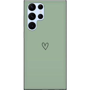 Samsung Galaxy S22 Ultra 5G Transparent Mobilskal Hjärta