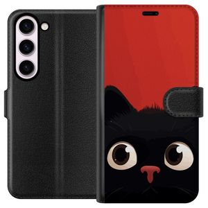 Samsung Galaxy S23 Sort Tegnebogsetui Busig Katt