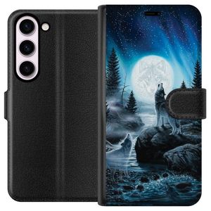 Samsung Galaxy S23 Svart Plånboksfodral Varjar på natten