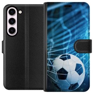 Samsung Galaxy S23 Svart Plånboksfodral Fotboll