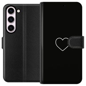 Samsung Galaxy S23 Svart Plånboksfodral Hjärta