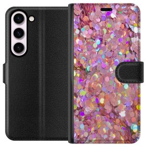 Samsung Galaxy S23 Svart Plånboksfodral Glitter