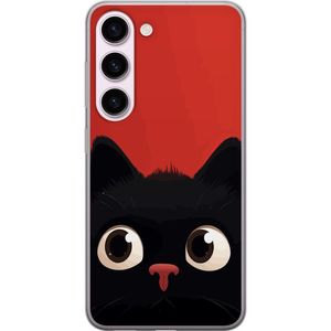 Samsung Galaxy S23 Transparent Mobilskal Busig Katt