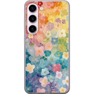 Samsung Galaxy S23 Gennemsigtigt Telefoncover Miniatyrblommor
