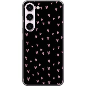 Samsung Galaxy S23 Transparent Mobilskal Små Kärleksymboler