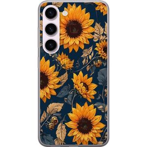 Samsung Galaxy S23 Transparent Mobilskal Solrosor