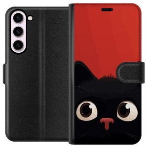 Samsung Galaxy S23+ Svart Plånboksfodral Busig Katt