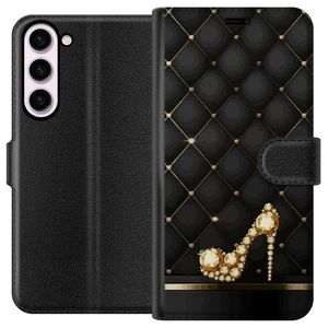 Samsung Galaxy S23+ Svart Plånboksfodral Lyxig Sko