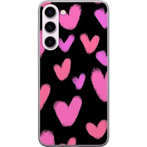 Samsung Galaxy S23+ Transparent Mobilskal Hjärtan Stora