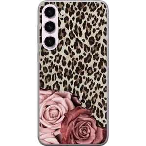 Samsung Galaxy S23+ Transparent Mobilskal Leopardrosor