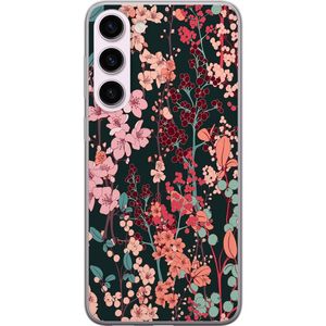 Samsung Galaxy S23+ Transparent Mobilskal Blommor