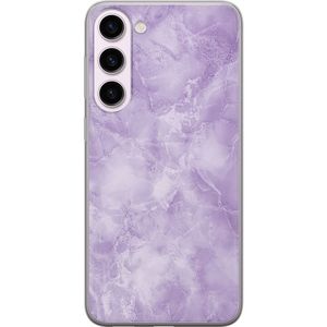 Samsung Galaxy S23+ Transparent Mobilskal Lila marmor
