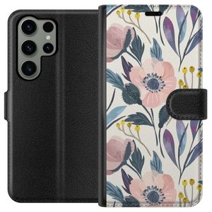 Samsung Galaxy S23 Ultra Svart Plånboksfodral Blomsterglädje