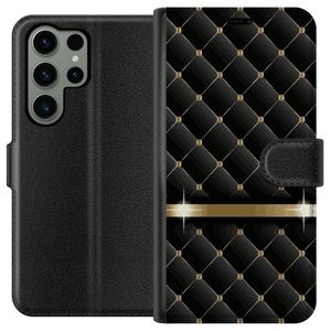 Samsung Galaxy S23 Ultra Svart Plånboksfodral Lyxigt