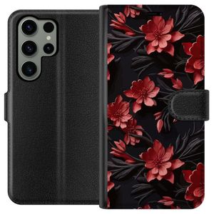Samsung Galaxy S23 Ultra Svart Plånboksfodral Intensiva blommor