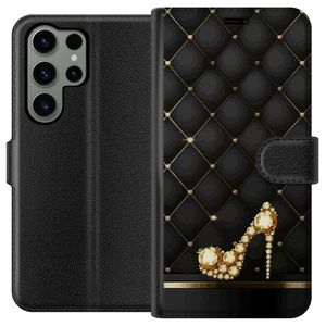 Samsung Galaxy S23 Ultra Musta Lompakkokotelo Lyxig Sko