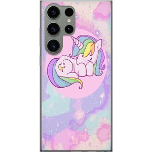 Samsung Galaxy S23 Ultra Transparent Mobilskal Sovande Enhörning