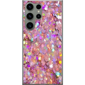 Samsung Galaxy S23 Ultra Transparent Mobilskal Glitter