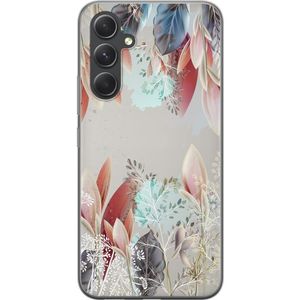 Samsung Galaxy S24 Transparent Mobilskal Blommor