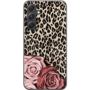Samsung Galaxy S24 FE Transparent Mobilskal Leopardrosor