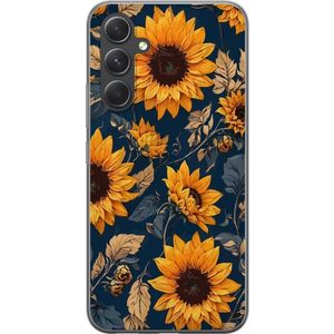 Samsung Galaxy S24 FE Transparent Mobilskal Solrosor