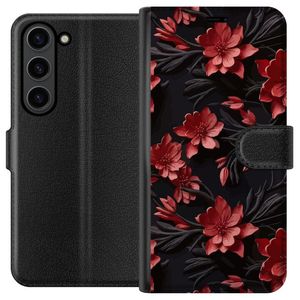 Samsung Galaxy S24+ Svart Plånboksfodral Intensiva blommor