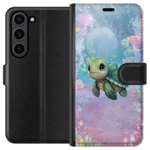Samsung Galaxy S24+ Svart Plånboksfodral Simmande Sköldpadda