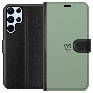 Samsung Galaxy S24 Ultra Svart Plånboksfodral Hjärta