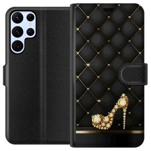 Samsung Galaxy S24 Ultra Svart Plånboksfodral Lyxig Sko