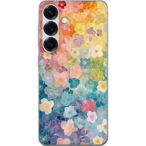 Samsung Galaxy S25 Transparent Mobilskal Miniatyrblommor