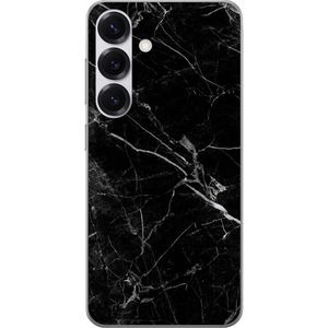Samsung Galaxy S25 Transparent Mobilskal Svart marmor