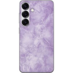 Samsung Galaxy S25 Transparent Mobilskal Lila marmor
