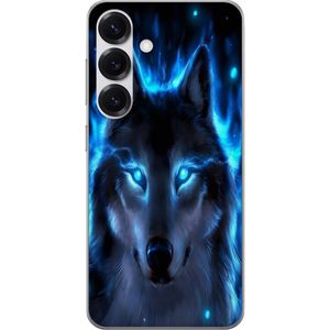 Samsung Galaxy S25 Gjennomsiktig Telefondeksel Blå Varg