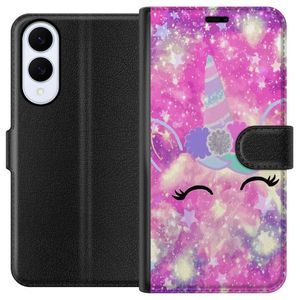 Samsung Galaxy S25 Edge Sort Lommebokdeksel Glad Enhörning