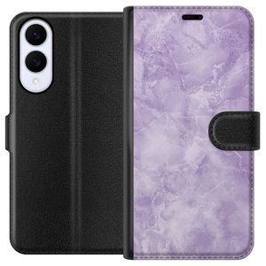 Samsung Galaxy S25 Edge Sort Lommebokdeksel Lila marmor