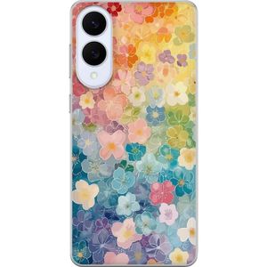 Samsung Galaxy S25 Edge Läpinäkyvä Puhelinkotelo Miniatyrblommor