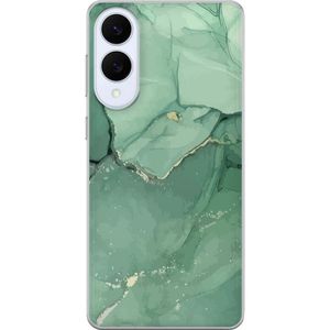 Samsung Galaxy S25 Edge Gjennomsiktig Telefondeksel Grön Marmor