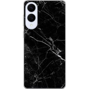 Samsung Galaxy S25 Edge Läpinäkyvä Puhelinkotelo Svart marmor