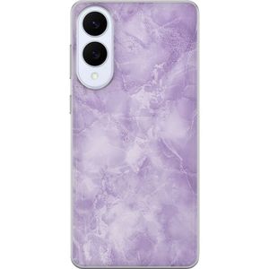 Samsung Galaxy S25 Edge Läpinäkyvä Puhelinkotelo Lila marmor