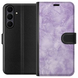 Samsung Galaxy S25 FE Sort Lommebokdeksel Lila marmor