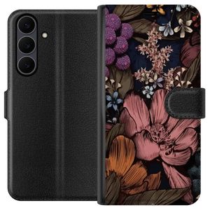 Samsung Galaxy S25 FE Sort Lommebokdeksel Tecknade blommor