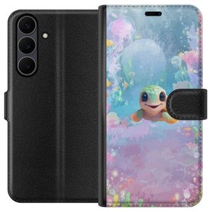 Samsung Galaxy S25 FE Musta Lompakkokotelo Glad Sköldpadda