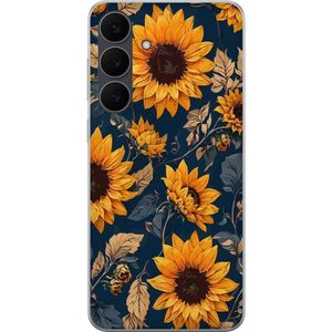 Samsung Galaxy S25 FE Gjennomsiktig Telefondeksel Solrosor