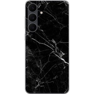 Samsung Galaxy S25 FE Gjennomsiktig Telefondeksel Svart marmor