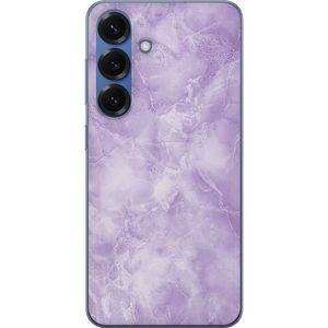 Samsung Galaxy S25+ Transparent Mobilskal Lila marmor