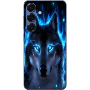 Samsung Galaxy S25+ Transparent Mobilskal Blå Varg