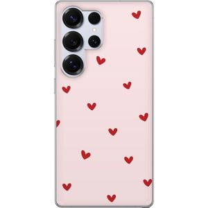 Samsung Galaxy S25 Ultra Transparent Mobilskal Små Hjärtan