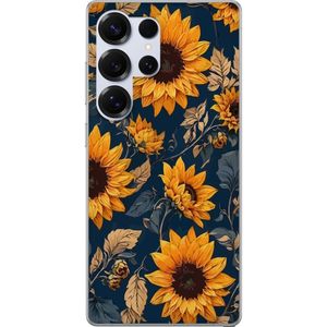 Samsung Galaxy S25 Ultra Transparent Mobilskal Solrosor