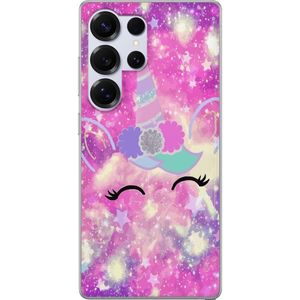 Samsung Galaxy S25 Ultra Transparent Mobilskal Glad Enhörning